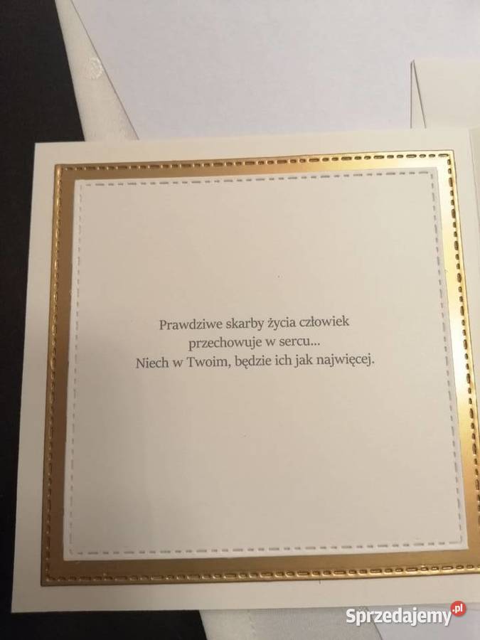 Kartka w kopercie z okazji 70 urodzin Strzebiń sprzedam