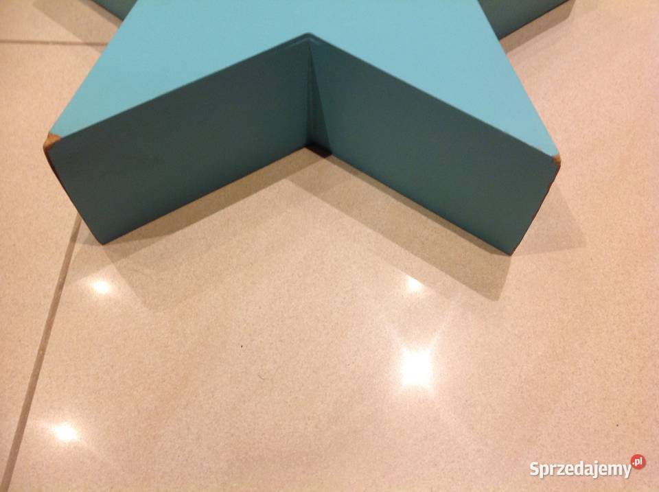 Gwiazda Drewniana Niebieska Dekoracja niebieski Nowa Sól