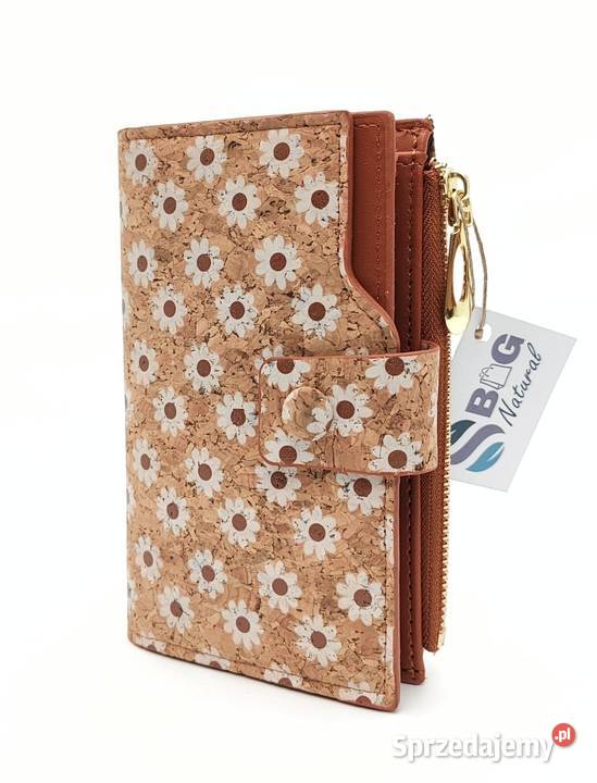 Portfel średni korkowy damski z korka eko Gdańsk