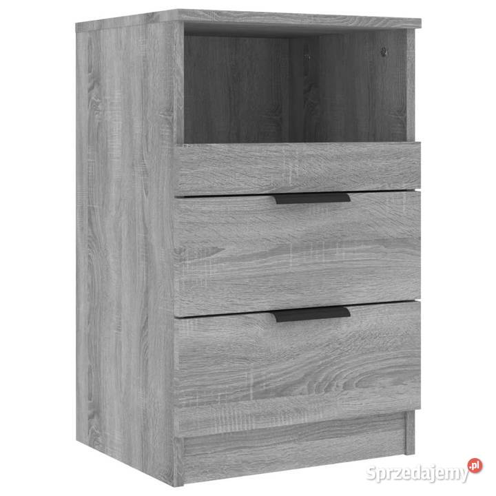 Szafki nocne 2 szary dąb sonoma materiał Nocne Warszawa