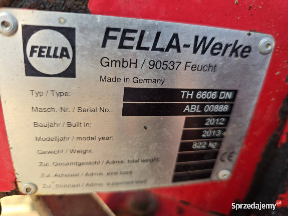 Przetrząsacz siana FELLA TH6606 DN 66 m Zgrabiarki i przetrząsacze Włosty