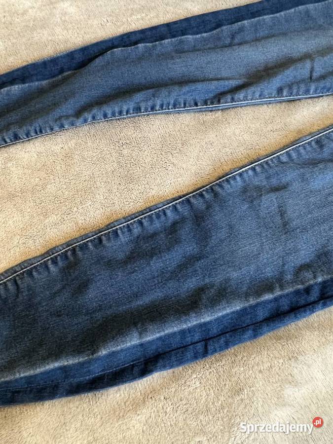 Jeansy skinny spodnie jeansowe rurki granatowe Spodnie