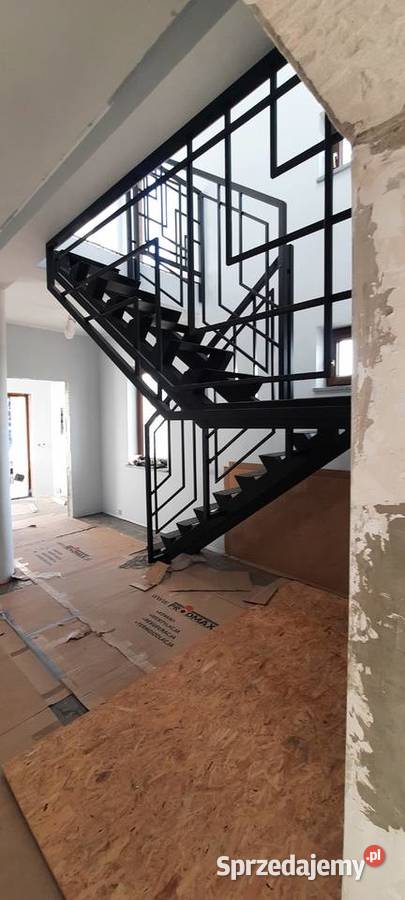 Schody konstrukcjia stalowa barierki Krynka