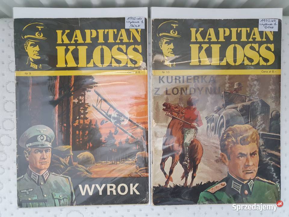 Kapitan Kloss zestaw 12 komiksów wydanie 1 lata Gdynia