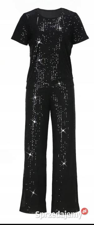 Komplet damski sylwestrowy cekiny elegancja i Pątnów