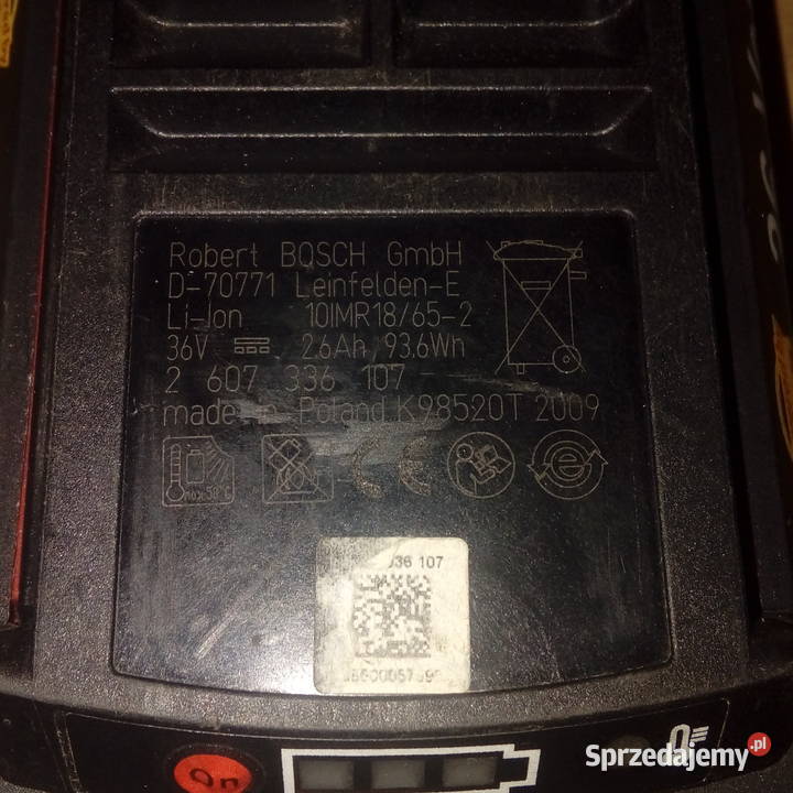 Akumulator Liion Bosch 36V 26Ah 2 sztuki