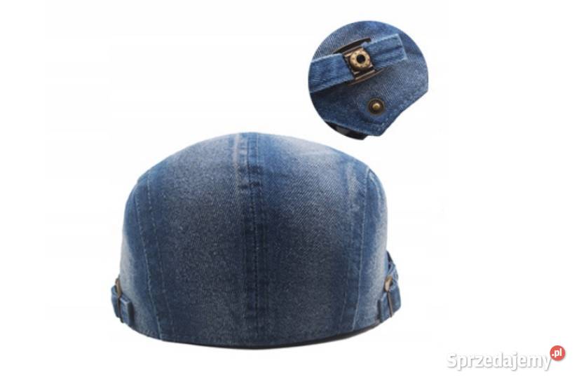 Czapka męska kaszkiet jeans vintage z Czapki Sosnowiec