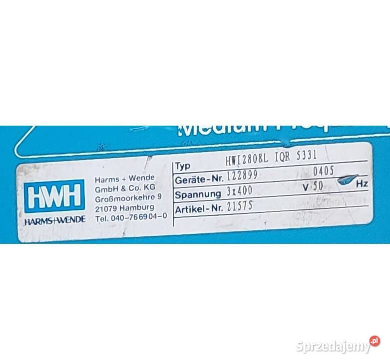 HARMS WENDE HW2000 HWI2808L IQR5331 Inverter Gorzów Wielkopolski