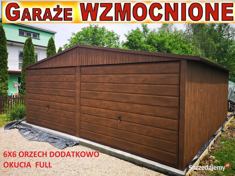 Garażegaraż blaszany 6x56x6 wzmacniany Producent Płock