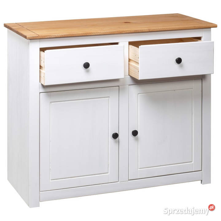 Szafka biała 93x40x80 lite drewno sosnowe seria