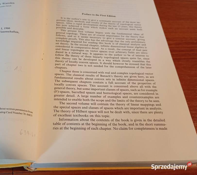 Topological vector spaces 1 Gottfried Kthe Gdańsk sprzedam