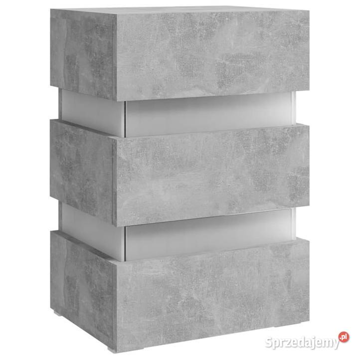 Szafka nocna z LED szara 45x35x67 materiał Warszawa sprzedam
