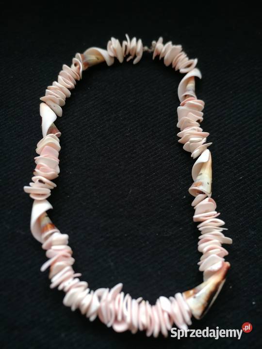 Naszyjnik z naturalnych muszelek długość Naszyjniki
