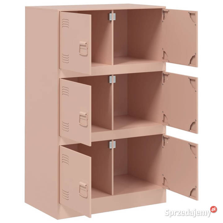 Szafka boczna różowa 67x39x107 stal WM841656 Pozostałe Warszawa