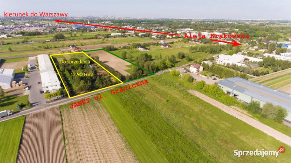 DZIAŁKA budowlana pod WARSZAWĄ Janki gm Raszyn Sprzedaż