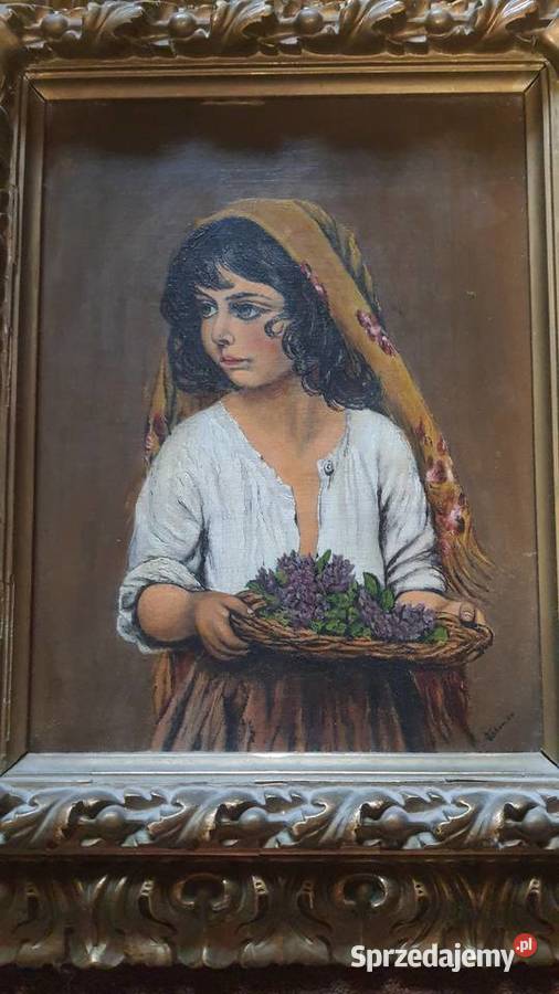 Portret dziewczynki obraz olejny Warszawa sprzedam