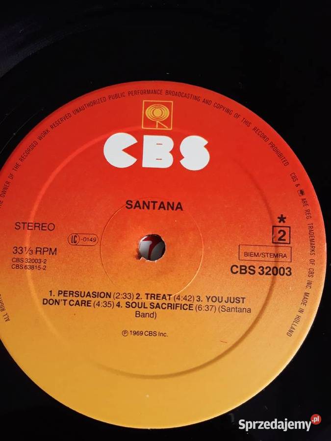 SANTANA I album grupy SANTANA 1969 Płyty i kasety podkarpackie Rzeszów