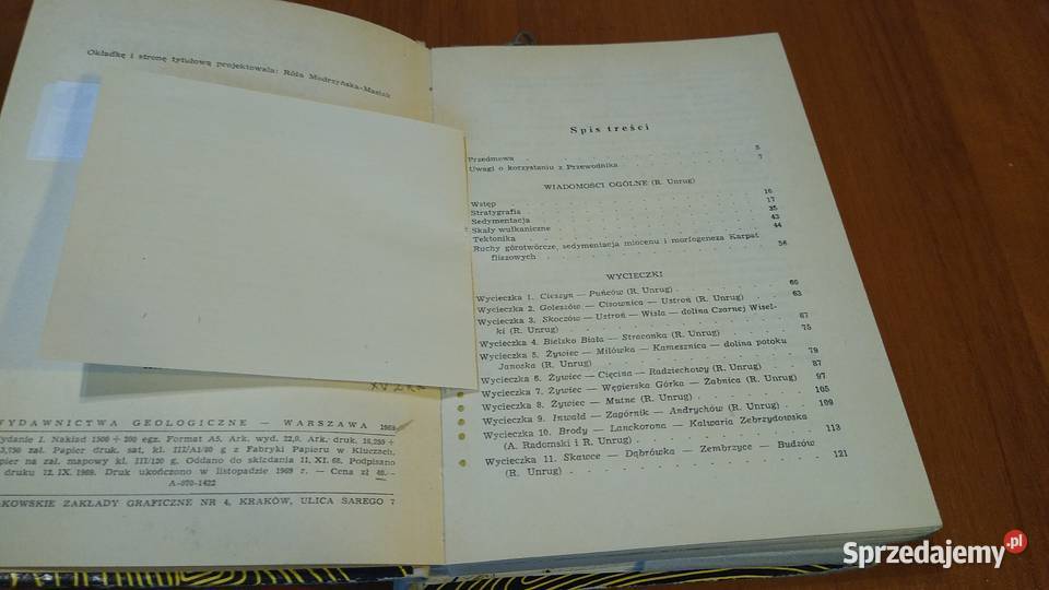 Przewodnik geologiczny zachodnich Karpatach Rok wydania 1969 pomorskie Gdańsk sprzedam