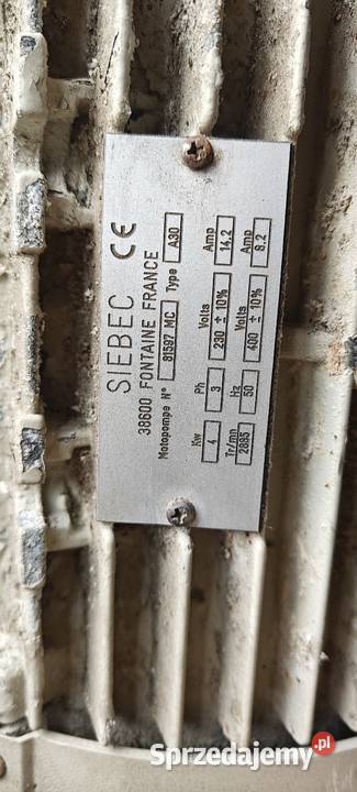 Pompa do kwasów 4 kW silnik Siechnice