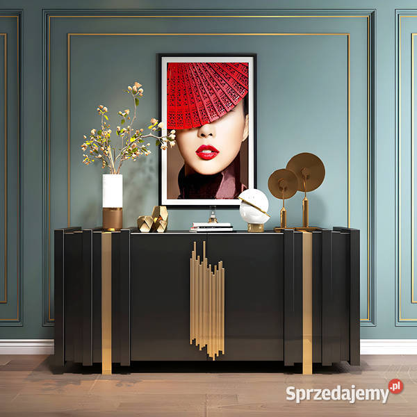 Komoda złota Pedro Glamour Premium 160x40x90 Komody Golkowice