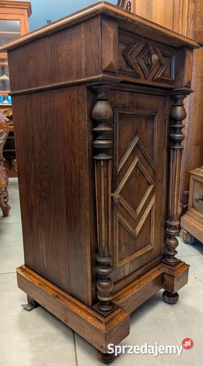 Piękna dębowa szafkakomoda eklektyczna z