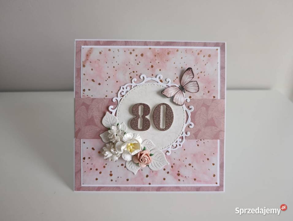 Elegancka kartka na urodziny ręcznie robiona Łódź