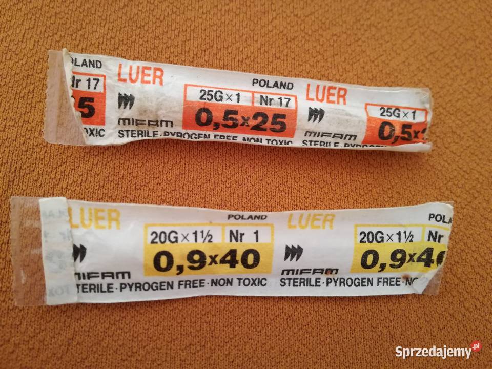 Igły jednorazowe 09x40 sztuk 9 Łódź sprzedam