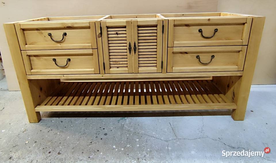 Komoda szafka łazienkowa rustykalna lite drewno