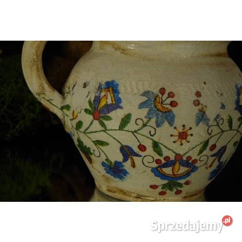 Ceramiczny pojemnik z pokrywką i uchwytami