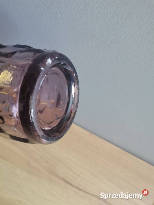 Stary fioletowy wazon Kostka szkło Ząbkowice śląskie Katowice