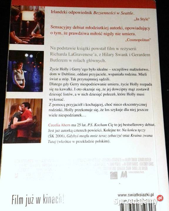 PS Kocham Cię Cecelia Ahern Rok wydania 2008 lubelskie Chełm sprzedam