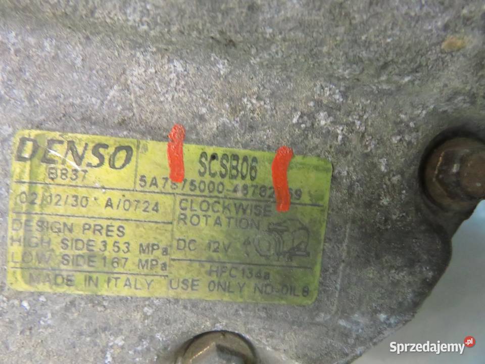 KOMPRESOR KLIMATYZACJI FIAT PUNTO II 12 SCSB06 Kompresory klimatyzacji