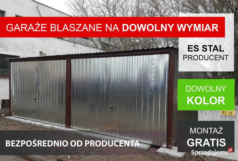 Garaż Blaszany Ocynkowany 2stanowiskowy Garaże blacha sprzedam