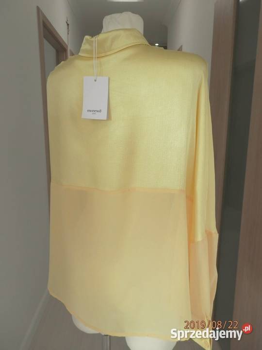 Bluzka Koszula Francuska Cytrynowy Kolor Żółta Łomża