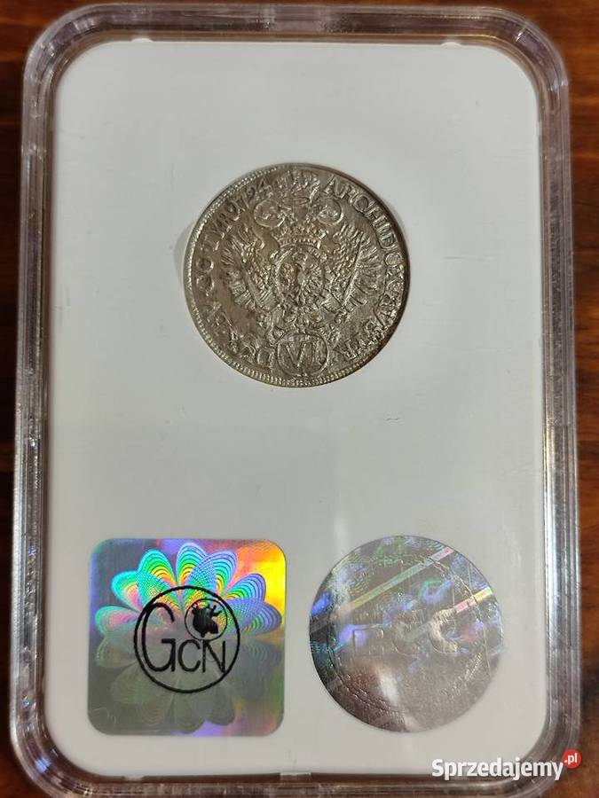 6 krajcarów 1724 Carol VI HALL MS 63 Starogard Gdański