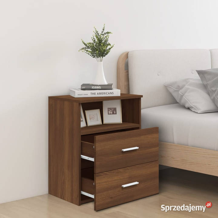 Szafki nocne 2 brązowy dąb 50x32x60 WM815863 mazowieckie Warszawa