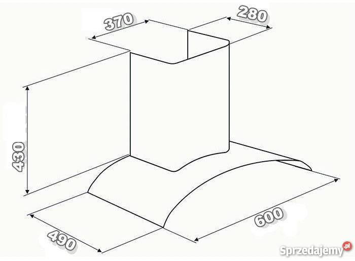 Okap Kominowy SIGMA A19E Kuchenny Dotyk LED Okapy Zator