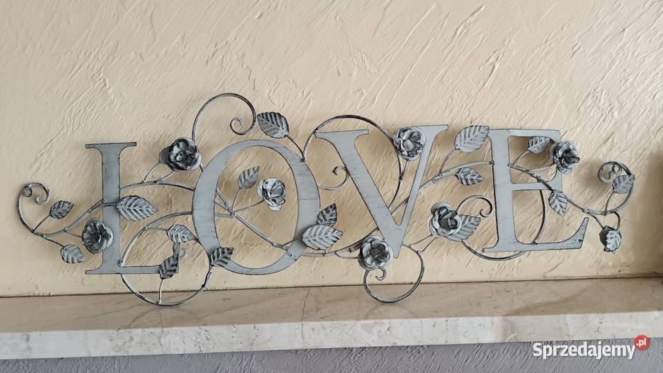 Metaloplastyka dekoracja na ścianę LOVE lubelskie Zamość