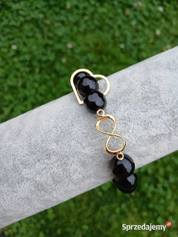 Bransoletka damska z Onyksu czarnego Kielce sprzedam