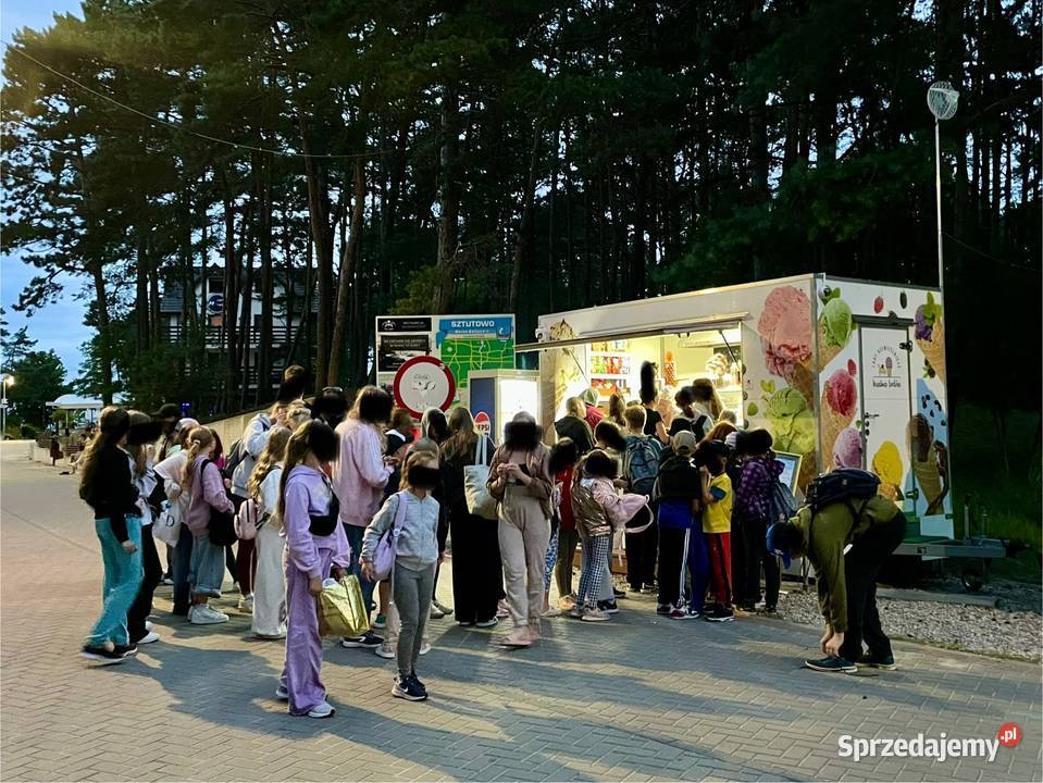 Przyczepa gastronomiczna do lodów mobilna gastronomiczne Sztutowo