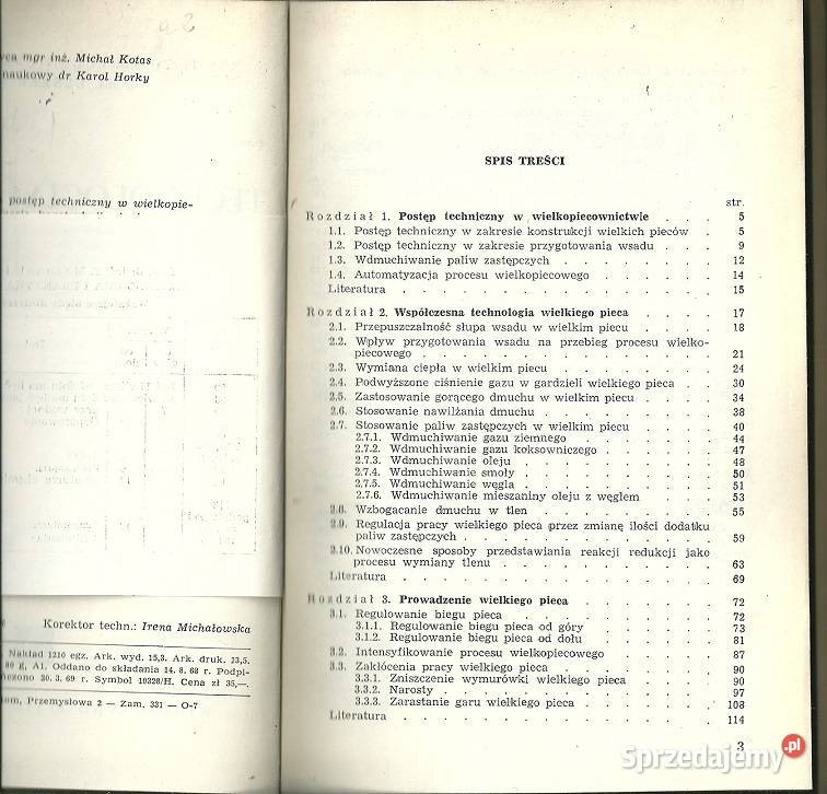 Technologia i praktyka wielkopiecowa Mazanek Łódź