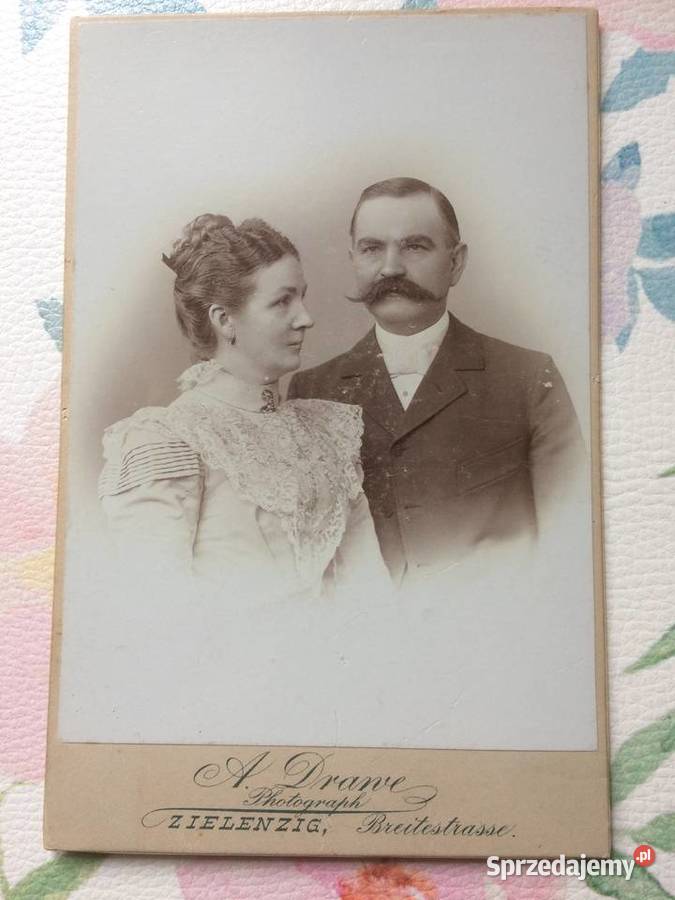 1231 SULĘCIN Niemieckie Zdjęcie Kartonikowe Antykwariat Szczecin