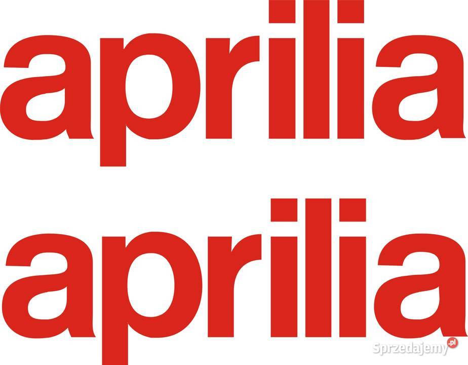 APRILIA 30x11 czerwone proste naklejki na Kraków sprzedam