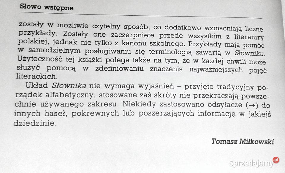 Szkolny słownik terminów literackich Tomasz Rok wydania 1998 Chełm