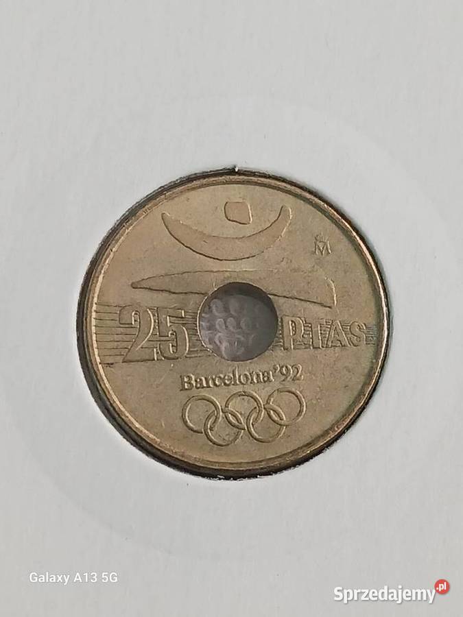 25 Pesetów Hiszpania 1990 rUNC