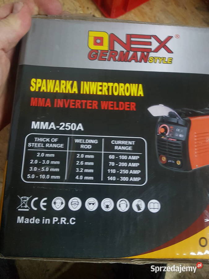 SPAWARKA INWERTOROWA 250A MMA IGBT ONEX OX 3012 Elektryczne