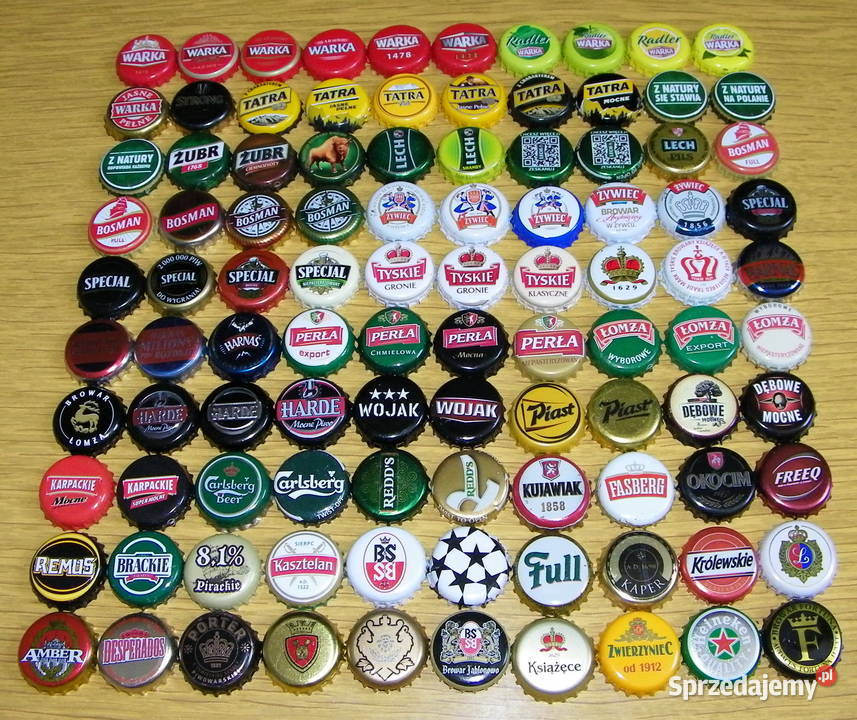 Etykiety piwne zagraniczne kapsle podstawki piny