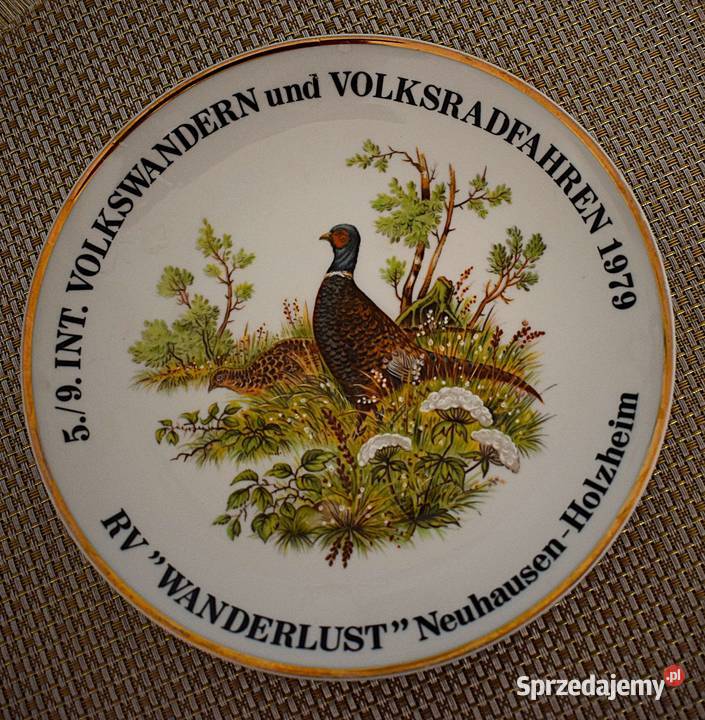Ptaki łowne Bażant talerz kolekcjonerski 1979 Chełmno