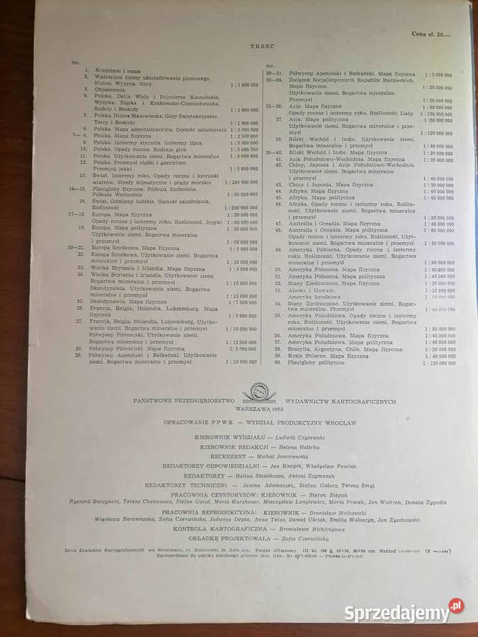 Atlas Geograficzny 1969 dolnośląskie Wałbrzych