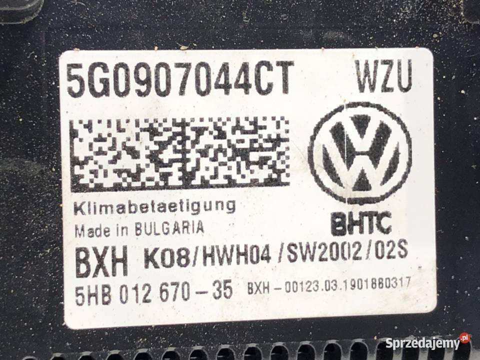PANEL STEROWANIA NAWIEWU VW TROC 5G0907044CT osobowe podkarpackie